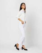 Load image into Gallery viewer, Hannah Blouse in Ivory Silk Crepe de Chine

