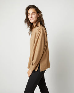 Violet Top in Camel Hair Flannel