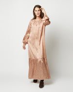 Load image into Gallery viewer, Aba Maxi Dress in Rose Moon Flower Liberty Fabric Silk
