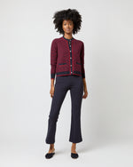 Load image into Gallery viewer, Katie Cardigan in Bordeaux Cotton/Cashmere
