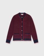 Load image into Gallery viewer, Katie Cardigan in Bordeaux Cotton/Cashmere
