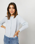 Load image into Gallery viewer, Cable Cardigan in Frost Cashmere
