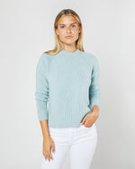 Load image into Gallery viewer, Eli Mid-Gauge Crewneck Sweater in Jade Cashmere
