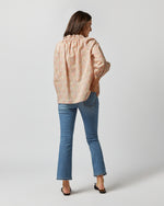 Load image into Gallery viewer, Button-Front Kamille Blouse in Orange Multi Naiad Liberty Fabric
