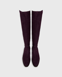 Pull-On Boot in Plum Suede
