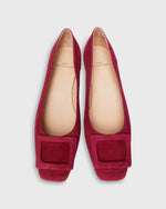 Load image into Gallery viewer, Buckle Shoe in Deep Red Suede
