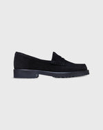 Load image into Gallery viewer, Lug Sole Loafer in Black Suede
