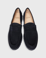 Load image into Gallery viewer, Lug Sole Loafer in Black Suede
