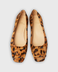 Buckle Shoe in Large Savana Leopard Calf Hair