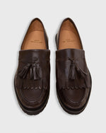 Load image into Gallery viewer, Kilt Lug Sole Penny Loafer in Chocolate Leather
