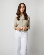 Load image into Gallery viewer, Hannah Blouse in Birch Silk Crepe de Chine
