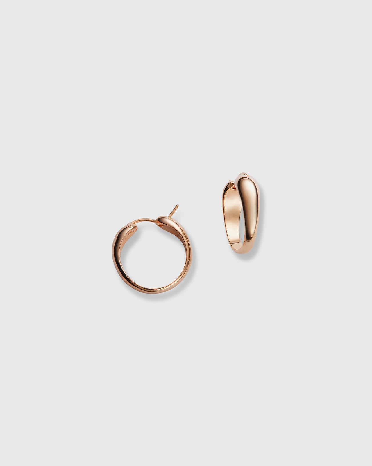 Small Hoop Earrings in Gold-Plated Brass