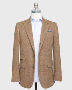 Virgil No. 2 Jacket in Brown/Oat Herringbone Tweed