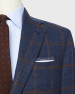 Load image into Gallery viewer, Virgil No. 4 Jacket in Char Blue/Brown Windowpane Flannel
