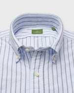 Load image into Gallery viewer, Button-Down Sport Shirt in Sky/Navy Stripe Oxford
