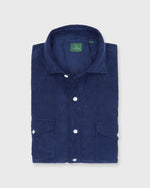 Load image into Gallery viewer, Western Work Shirt in Navy Corduroy
