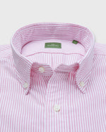 Load image into Gallery viewer, Button-Down Sport Shirt in Berry University Stripe Oxford

