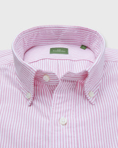 Button-Down Sport Shirt in Berry University Stripe Oxford