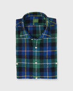 Load image into Gallery viewer, Work Shirt in Green/Blue/Yellow Plaid Brushed Twill
