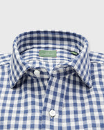 Load image into Gallery viewer, Otto Handmade Sport Shirt in Slate/Bone Gingham Brushed Twill
