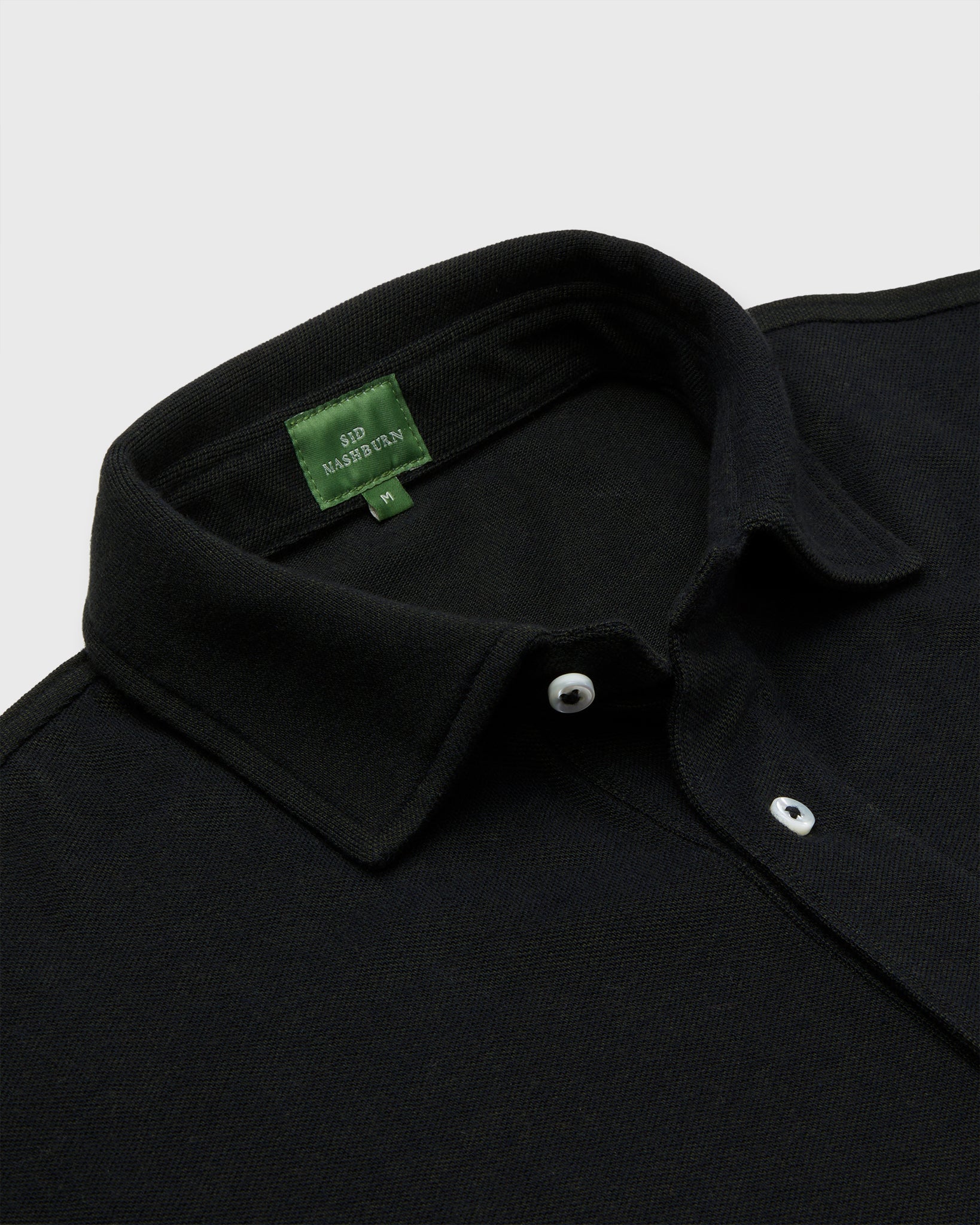 Short-Sleeved Polo in Olive Dark Oxford Pique