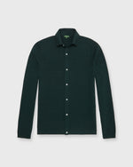 Load image into Gallery viewer, Long-Sleeved Full-Placket Sweater in Hunter Cotton
