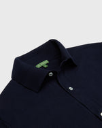 Load image into Gallery viewer, Long-Sleeved Full-Placket Sweater in Navy Cotton
