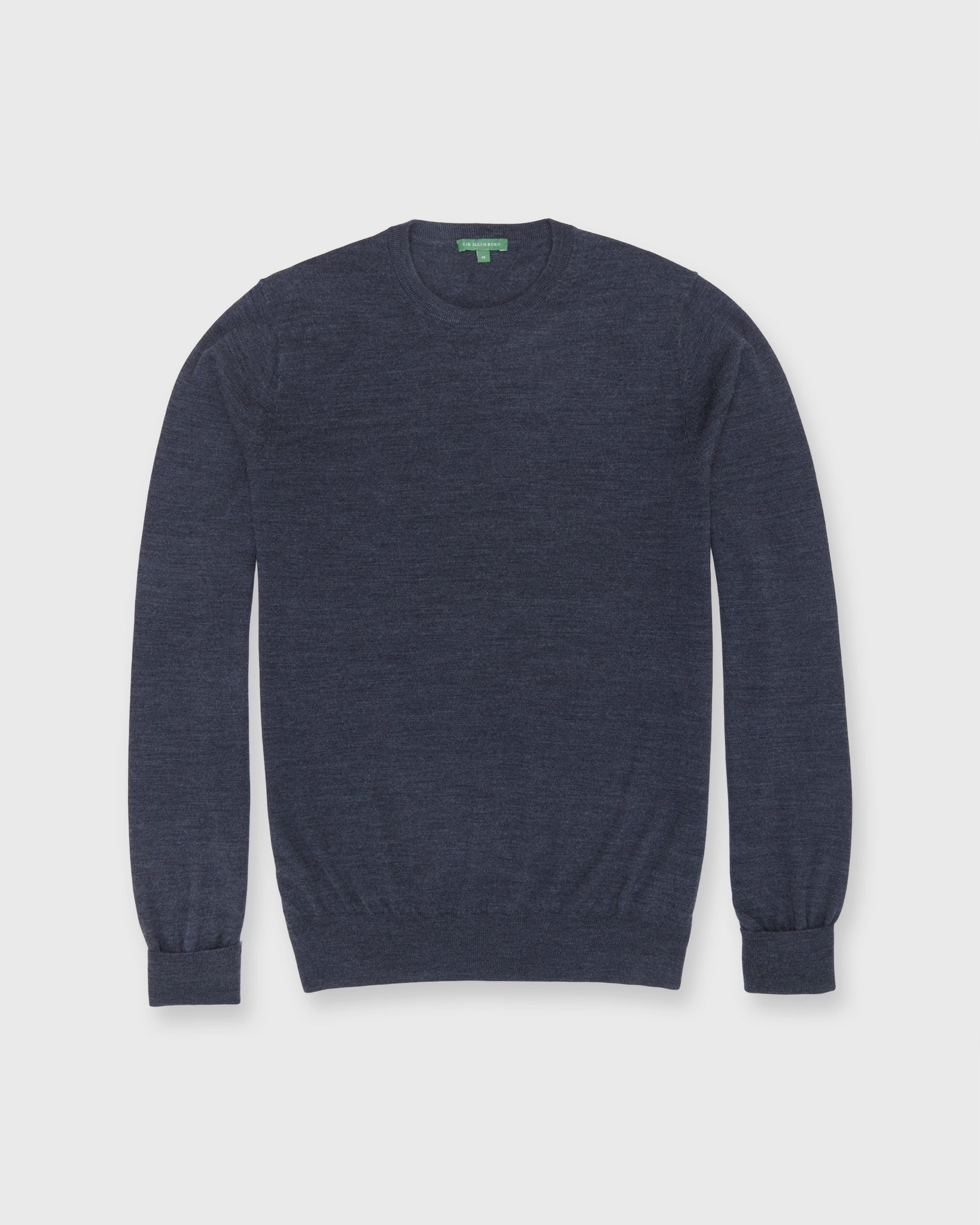 Fine-Gauge Crewneck Sweater in Coal Escorial Wool