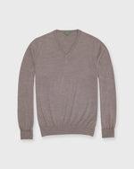 Load image into Gallery viewer, Fine-Gauge V-Neck Sweater in Otter Escorial Wool
