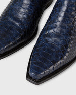Load image into Gallery viewer, Short Cowboy Boot in Navy Python
