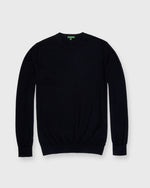 Load image into Gallery viewer, Fine-Gauge Crewneck Sweater in Black Cashmere
