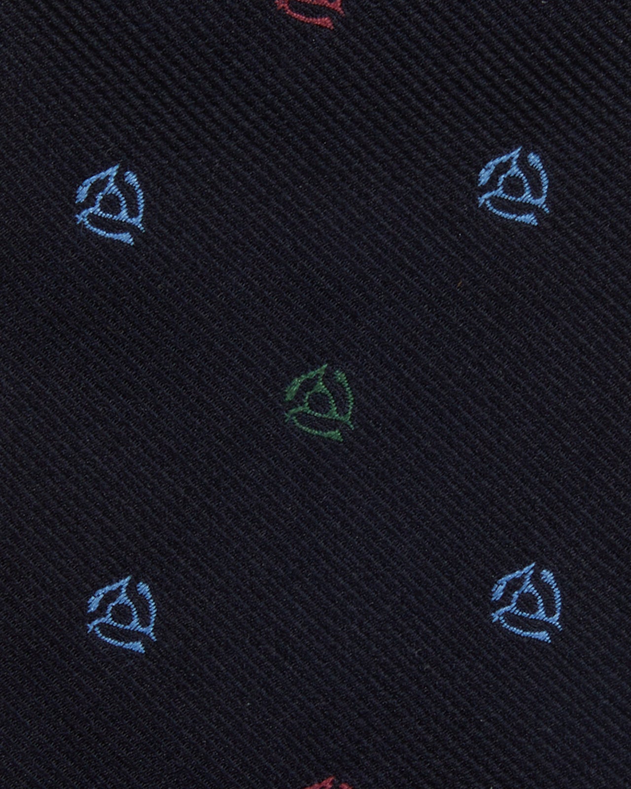 Silk Woven Club Tie in Navy/Multi 45 Turntable Adapter