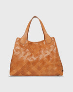 Load image into Gallery viewer, Veg-Tanned Handwoven Tote in Raw Tobacco Leather
