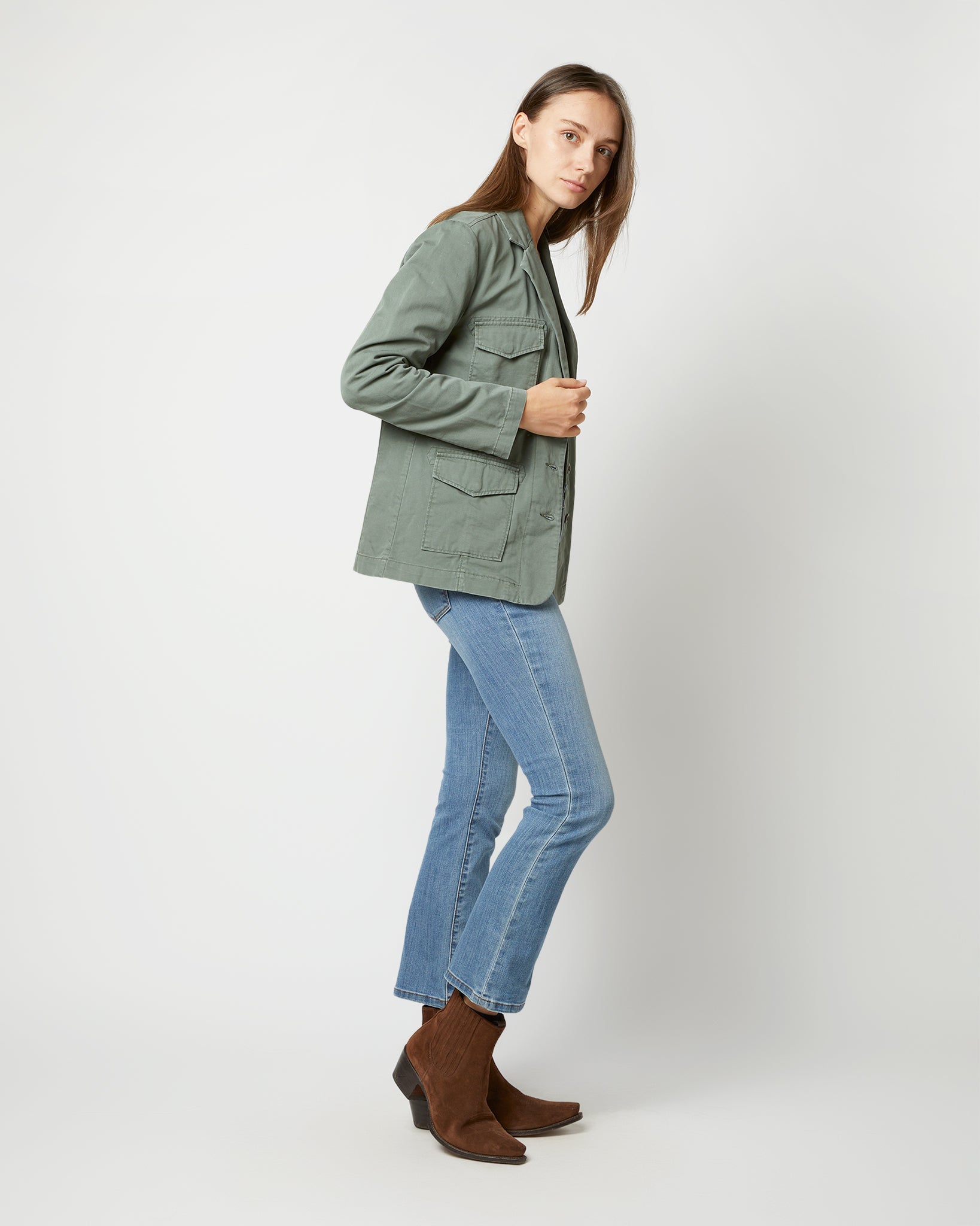 Military Jacket in Army Green