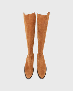 Pull-On Boot in Brandy Suede