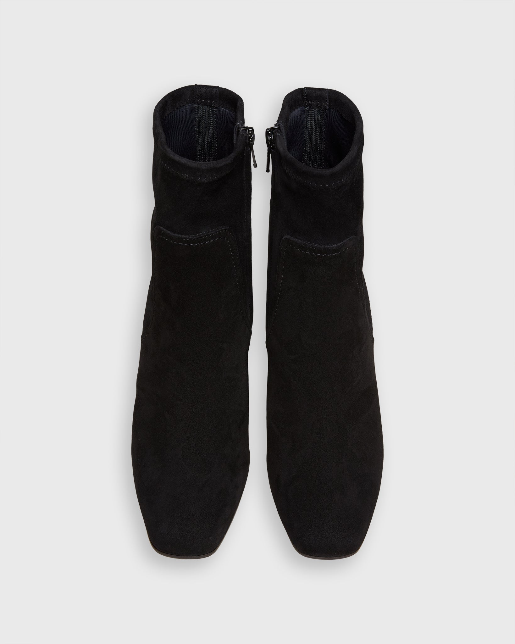 Stretch Ankle Boot in Black Suede