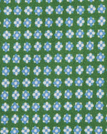 Load image into Gallery viewer, Silk Print Tie in Fern/Sky Blue Flowers
