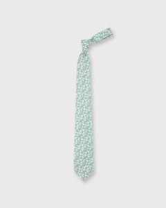 Silk Print Tie in Jade/Plum Floral