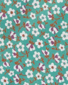 Silk Print Tie in Jade/Plum Floral