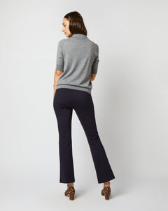 Half-Sleeved Georgina Sweater in Oxford Grey Cashmere