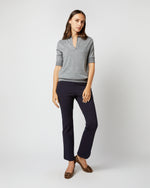 Load image into Gallery viewer, Half-Sleeved Georgina Sweater in Oxford Grey Cashmere
