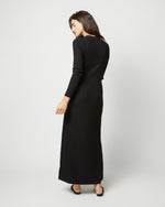Load image into Gallery viewer, Adeline Crewneck Dress in Black Techno Yarn
