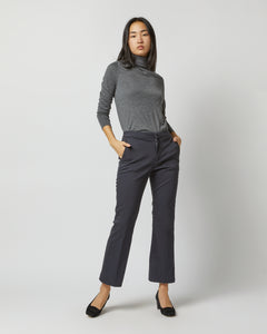 Bella Flare Pant in Navy Stretch Sateen