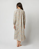 Load image into Gallery viewer, Long-Sleeved Lucy Nightdress in Pale Yellow/Orange/Blue Joanna Louise Liberty Fabric
