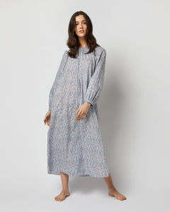 Long-Sleeved Lucy Nightdress in Sky/Red/White Simpson Trust Liberty Fabric