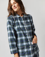 Load image into Gallery viewer, Pajama Set in Blue/Green Tartan Flannel
