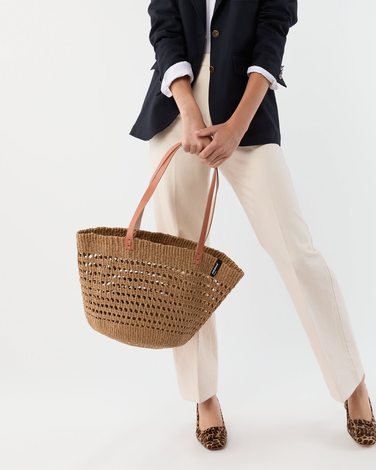Kiondo Shopper Basket in Brown Open Weave