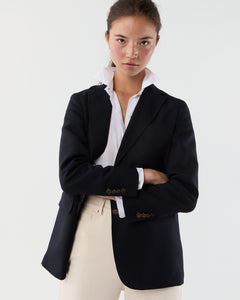 Ghost Blazer in Navy High-Twist | Shop Ann Mashburn