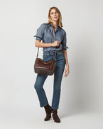 Load image into Gallery viewer, Annalisa Satchel Bag in Dark Brown Leather
