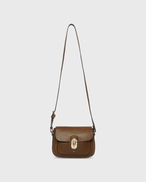 Lisa Crossbody Bag in Tundra Leather Shop Ann Mashburn